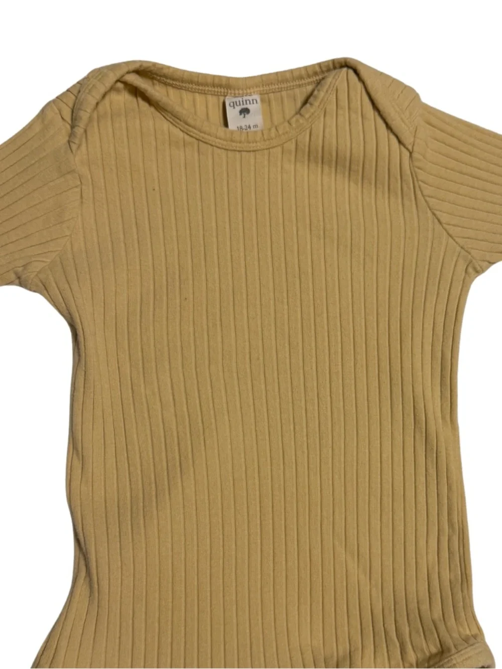 kate quinn - lap neck bodysuit | marzipan | organic cotton wide rib 18-24M